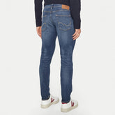 JJ slim fit stretchable mid blue jeans for men
